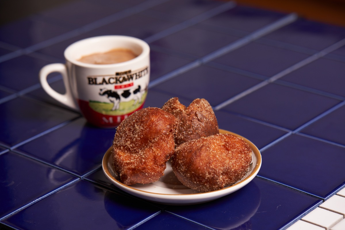 Brandy beignet with HK milk tea custard