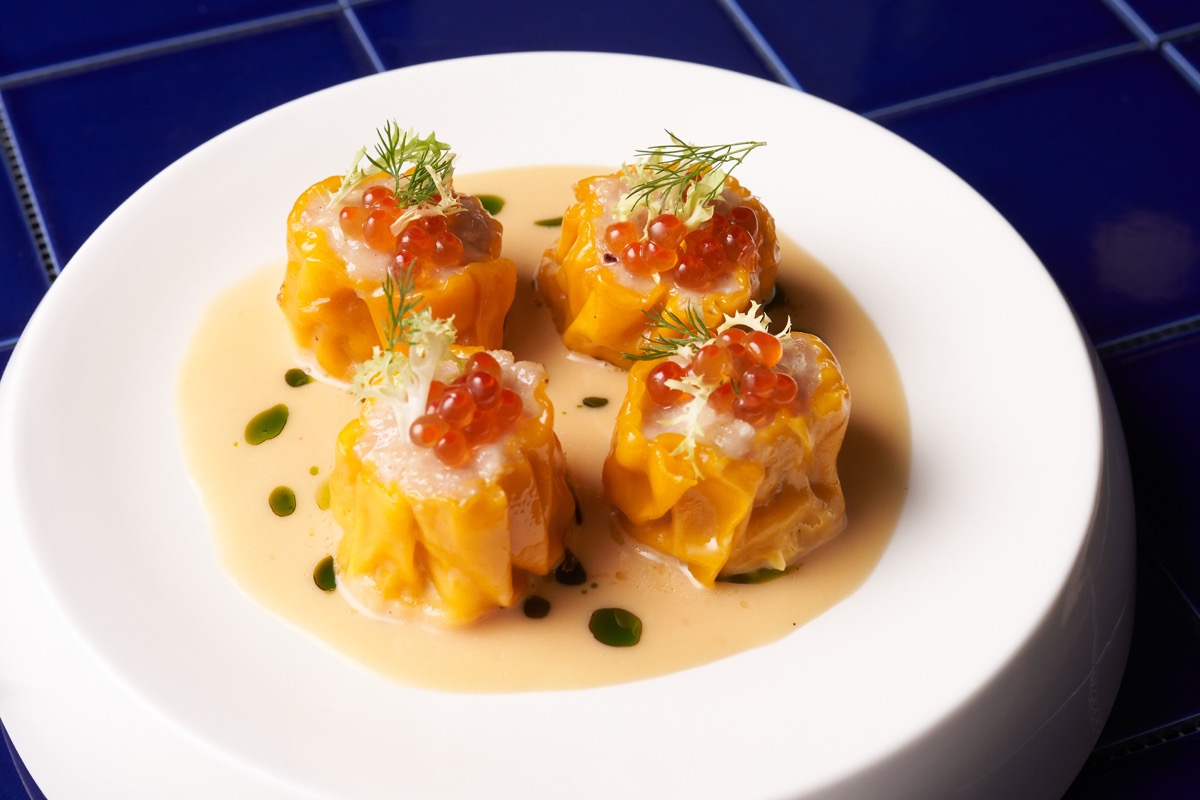 Handmade squid siu mai