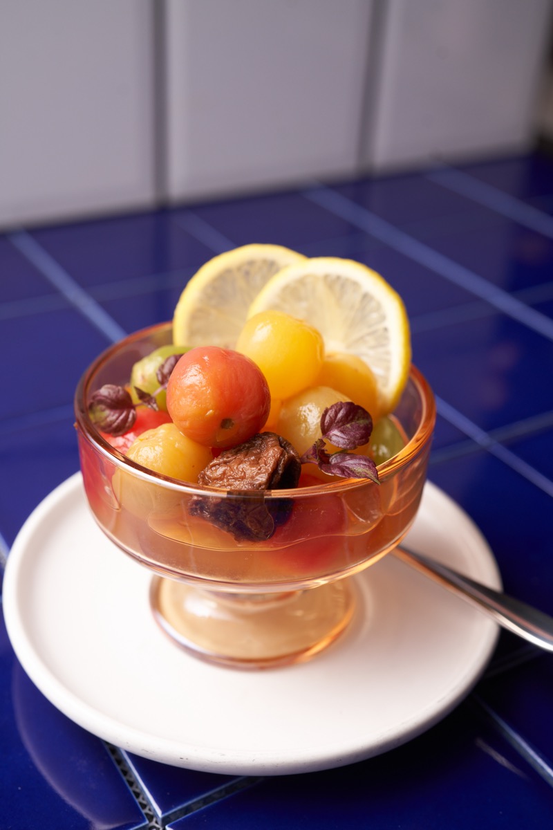 Earl Grey infused greenhouse tomatoes