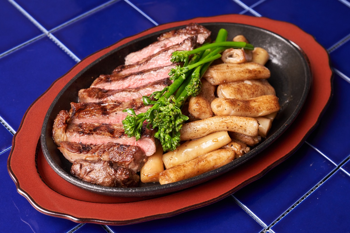 Charcoal-grilled sirloin steak