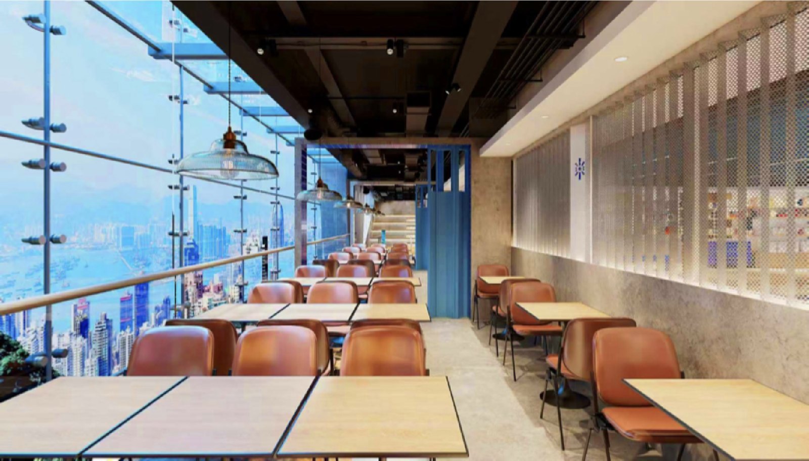 Dining room at NOOK, looking toward the Peak