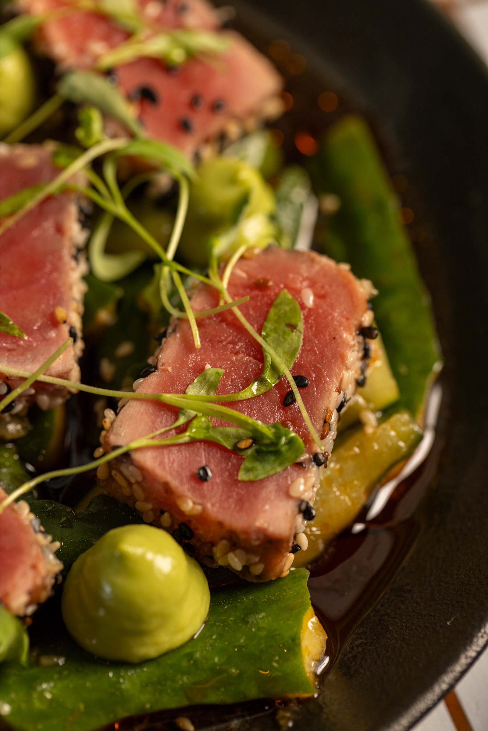 Seared tuna with smashed cucumber at NOOK@The Peak